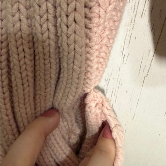 Eddie Bauer Baby Pink Cotton Knitted Winter Turtleneck Sweater Petite Medium - Picture 2 of 4